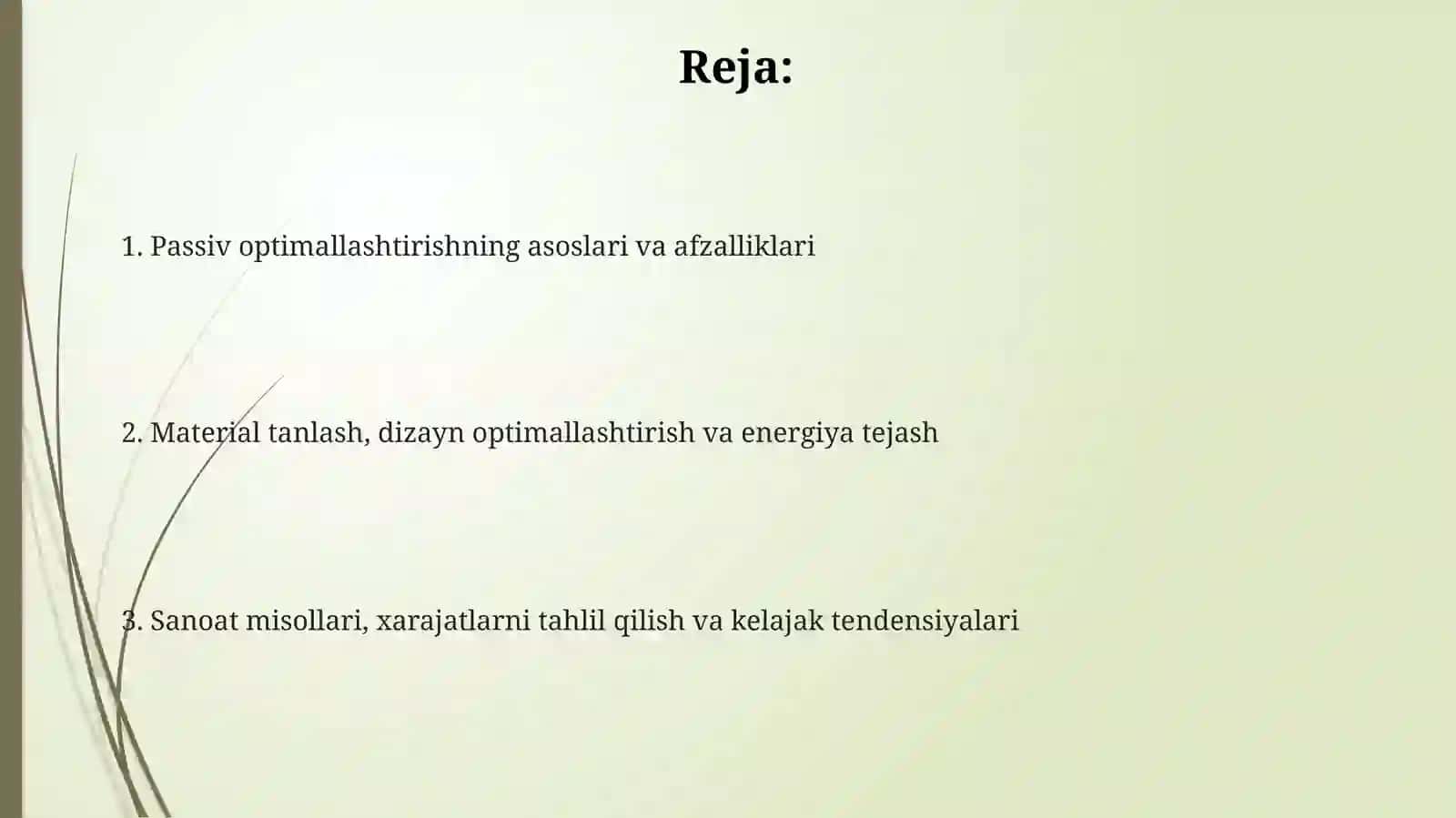 Passiv optimallashtirishning asoslari va afzalliklari 2