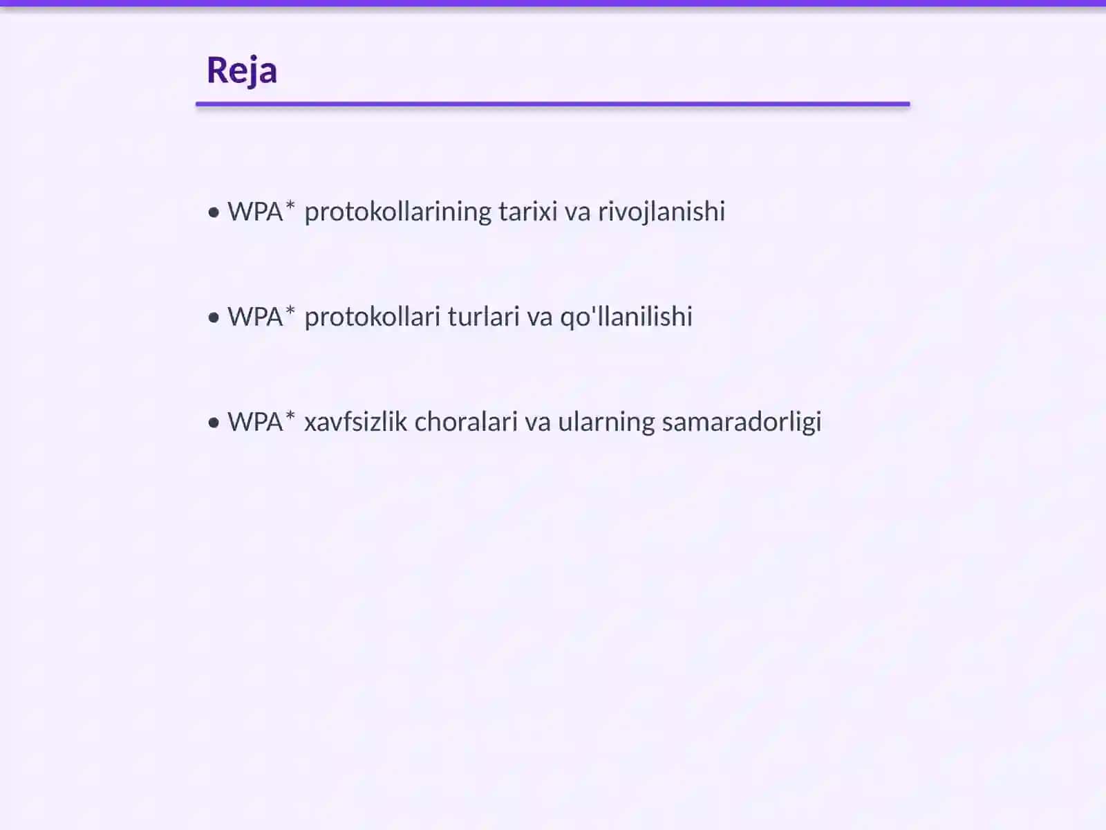 WPA* protokollarining xavfsizlik qoidalari 2
