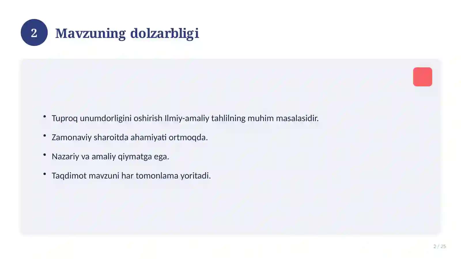 Tuproq unumdorligini oshirish 2