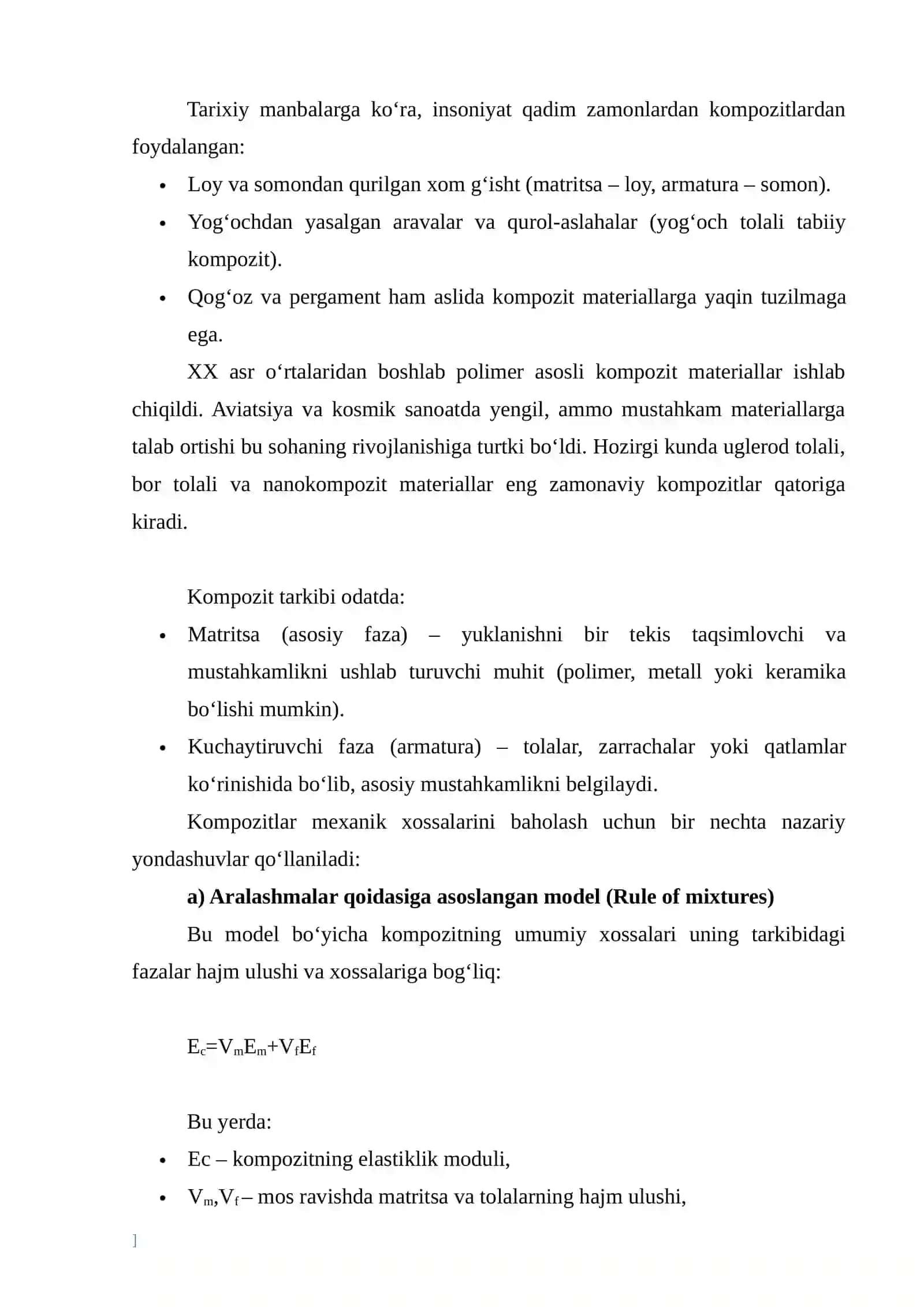 Polimerlar va kompozitlarning ahamiyati 2