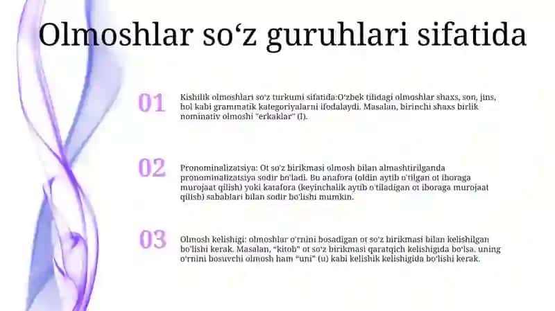 Olmosh SoʻZ Turkumi Sifatida 2