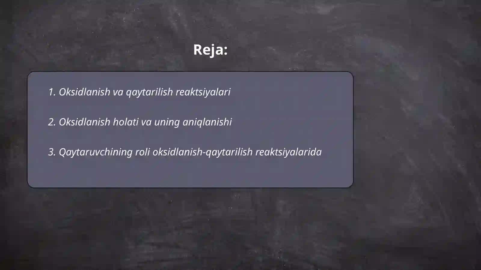 Oksidlanish-qaytarilish reaksiyalari 2
