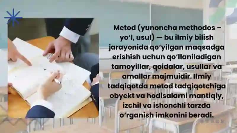 ILMIY TADQIQOTDA METOD TUSHUNCHASI 2