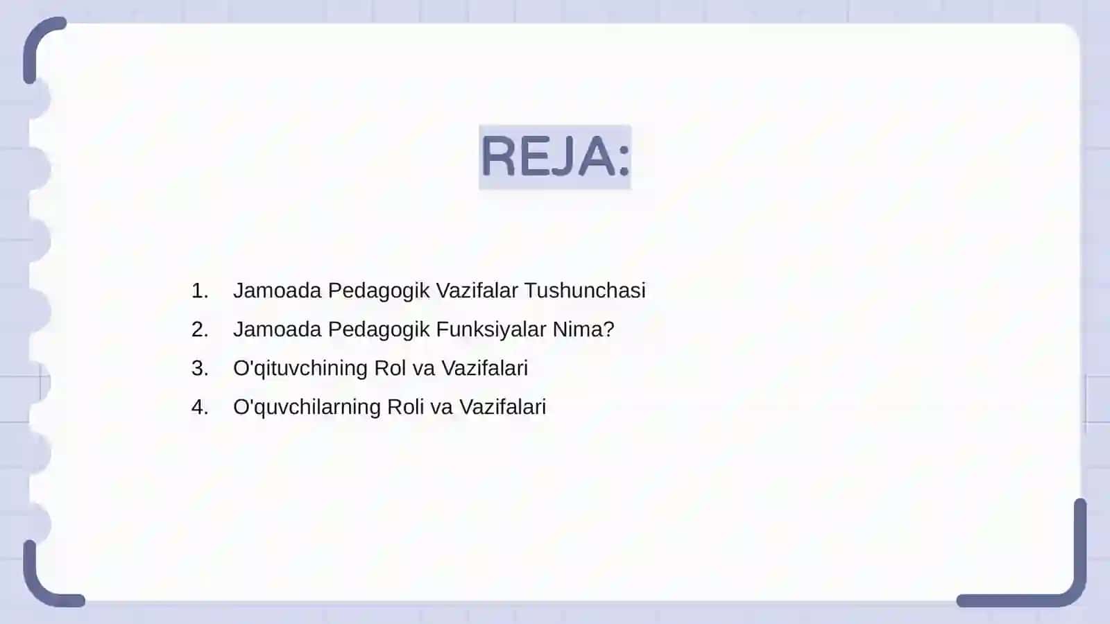 Jamoada pedagogik vazifalar va funksiyalari 2