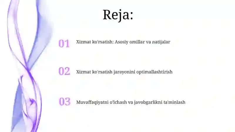 Xizmat olish sabablari va oqibatlari 2