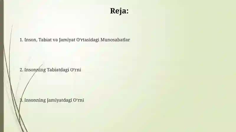 Inson, Tabiat va Jamiyat Hayotida O'rni 2