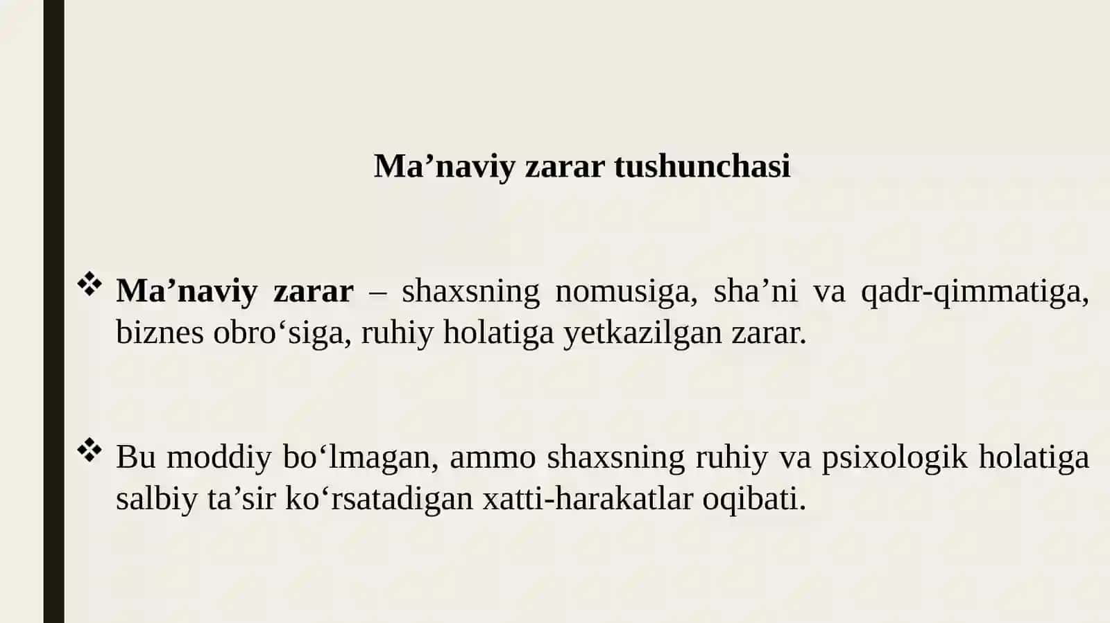 Ma’naviy zararni qoplash 2