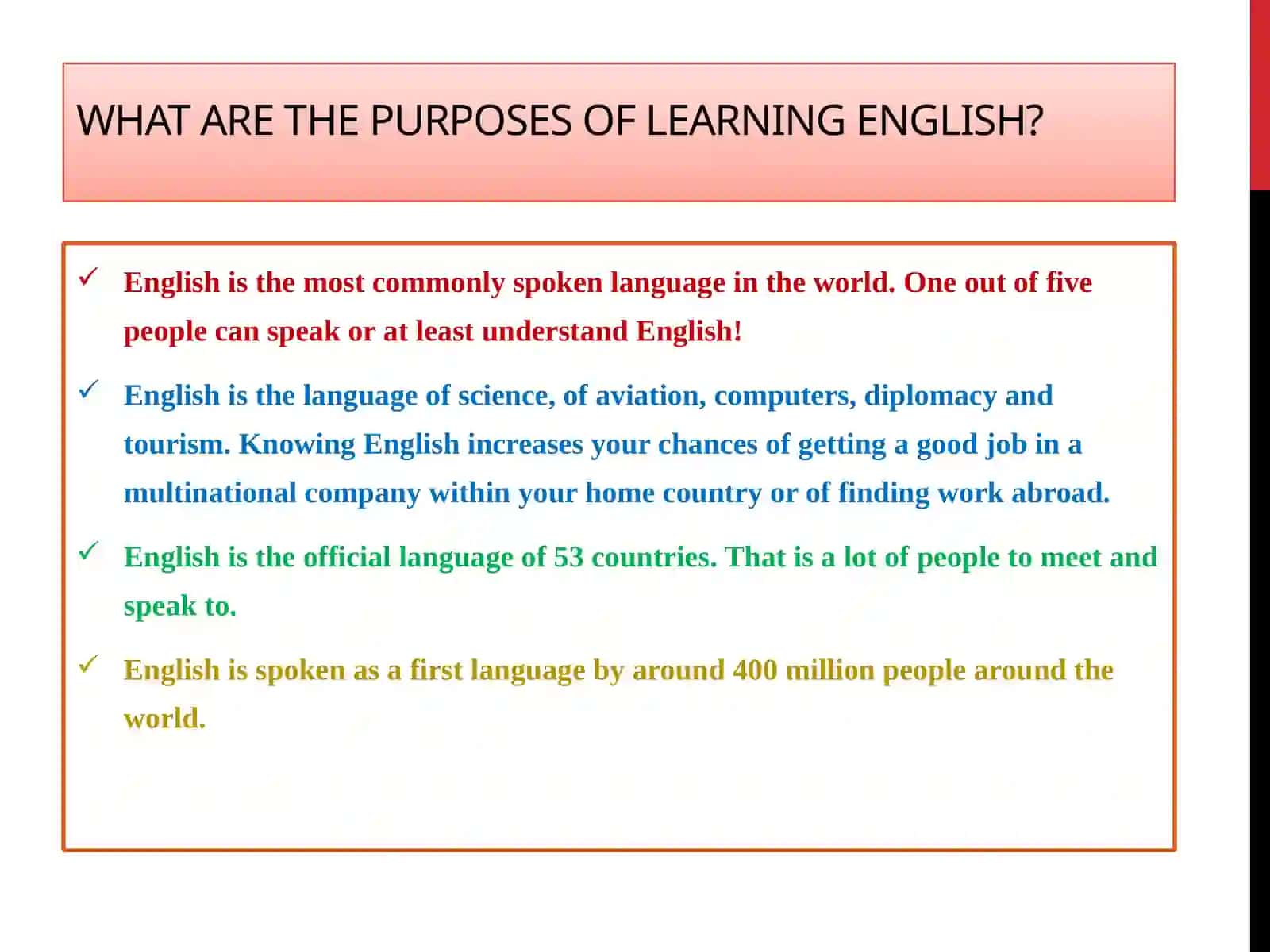 English is a foreign language today 2