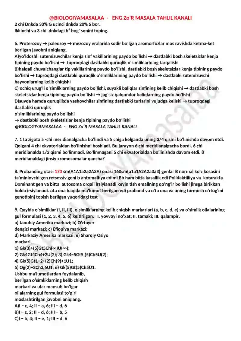 TUSHGAN SERTIFIKAT SAVOLLAR (25.01. 2025) 2