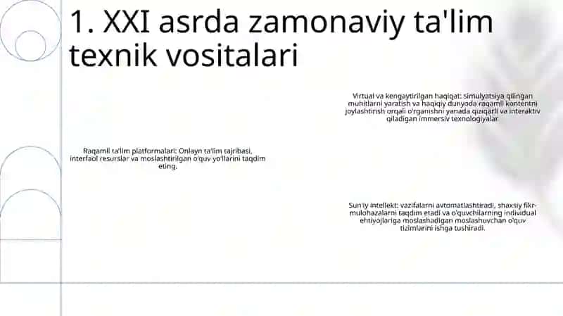 Zamonaviy O‘Quv Texnik Vositalar 2