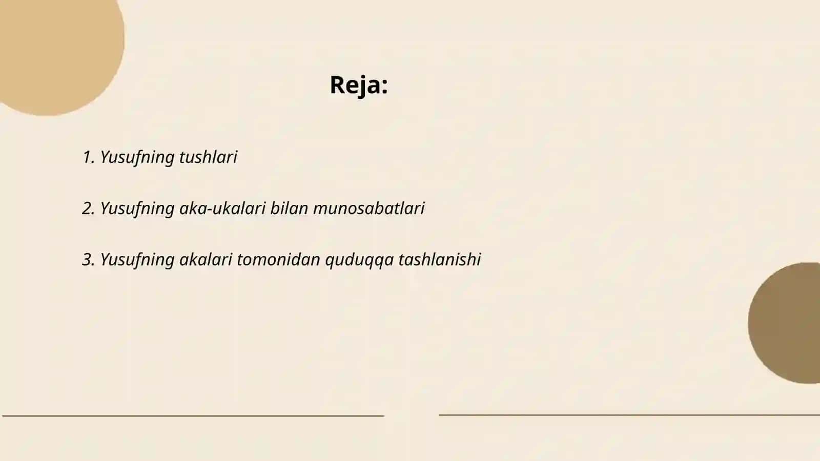 Yusuf paygʻambar va uning akalari qissasi 2