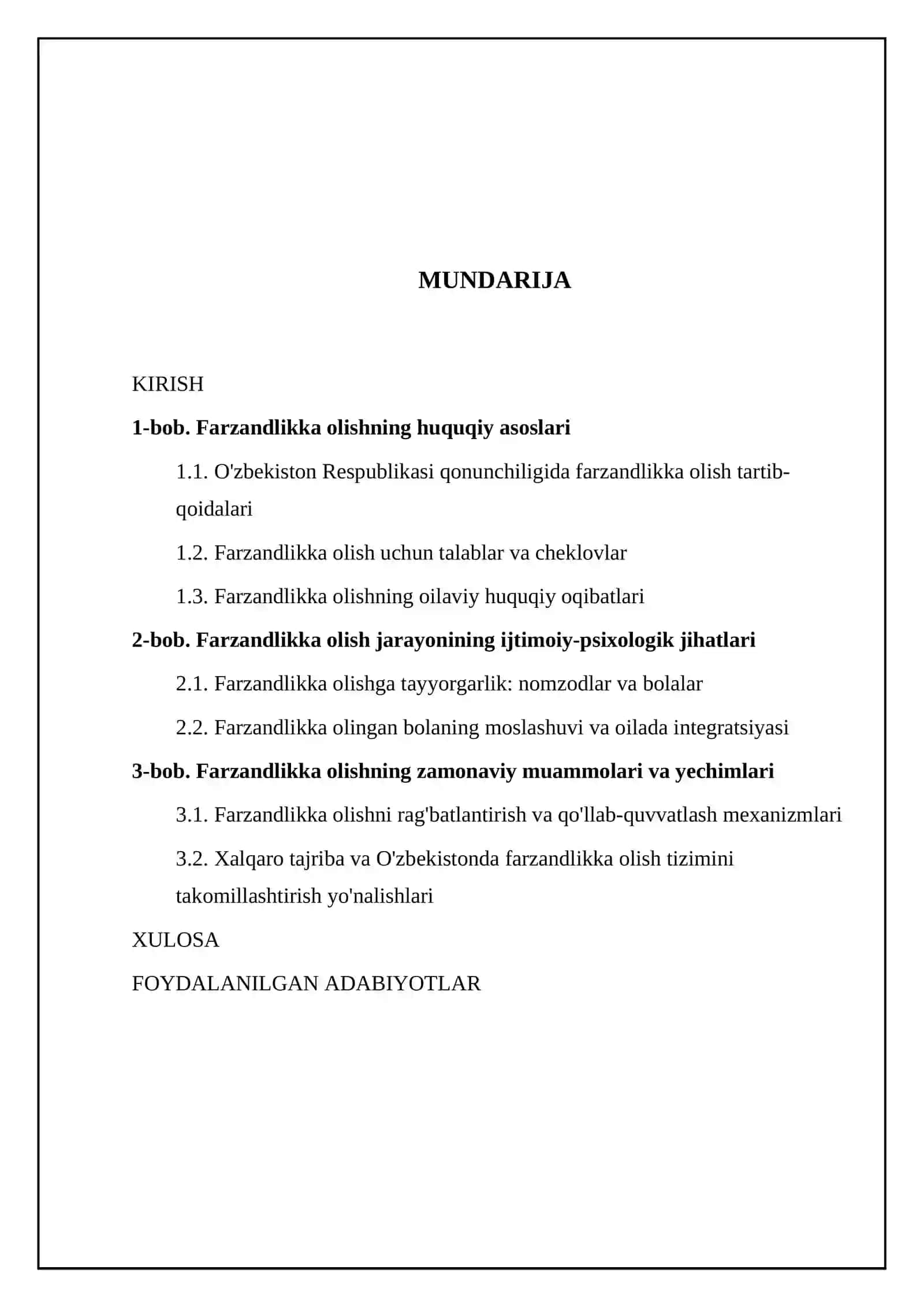 Farzandlikka olish 2