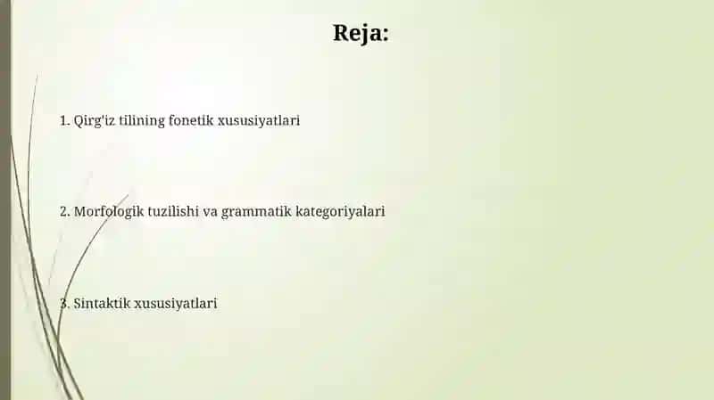 Qirg'iztilining umumi grammatik xususiyatlari 2