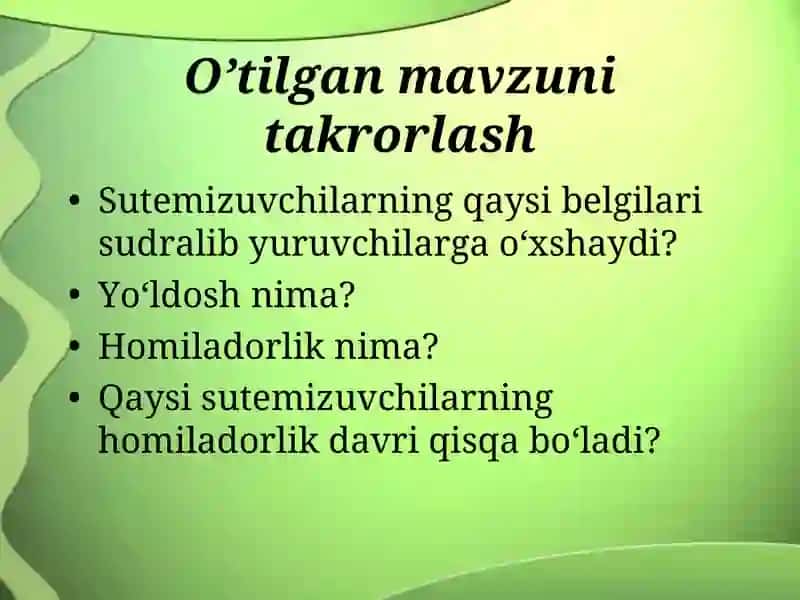 Sut emizuvchilarning xilma-xilligi 2