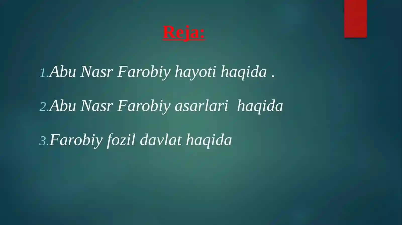 Abu Nasr Muhammad ibn Muhammad ibn Uzlugʻ Tarxon Forobiy 2