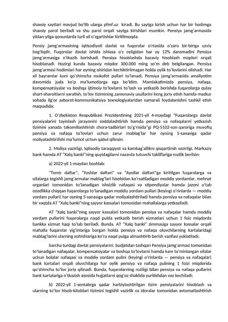 Mamlakatimizda O'zgarishlar 2