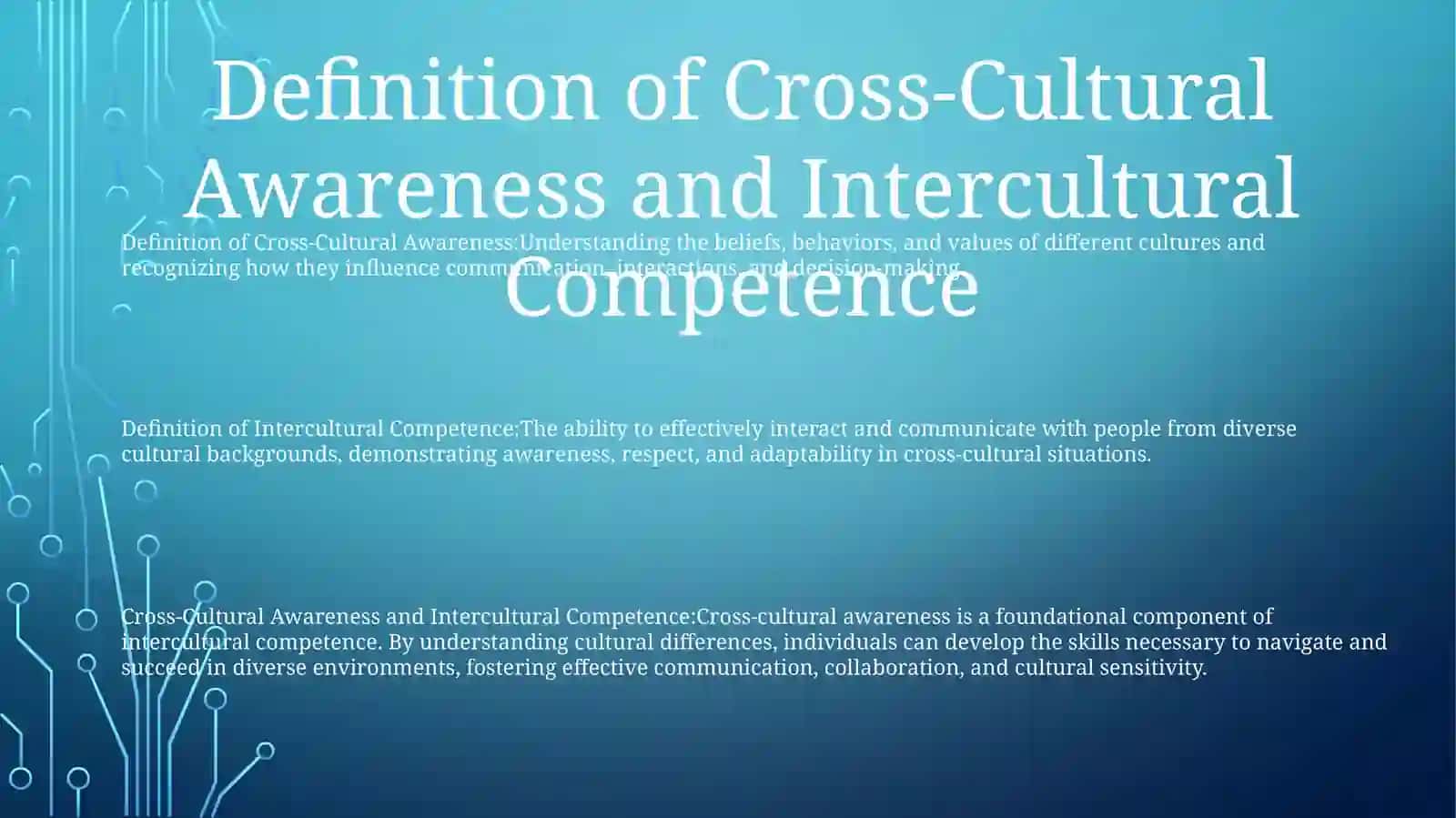 Cross - Cultural Awareness And Intercultural Competence 2