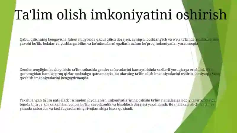 20 Asr Jahon Ta‘Lim Tizimida Global Tendensiyalar 2