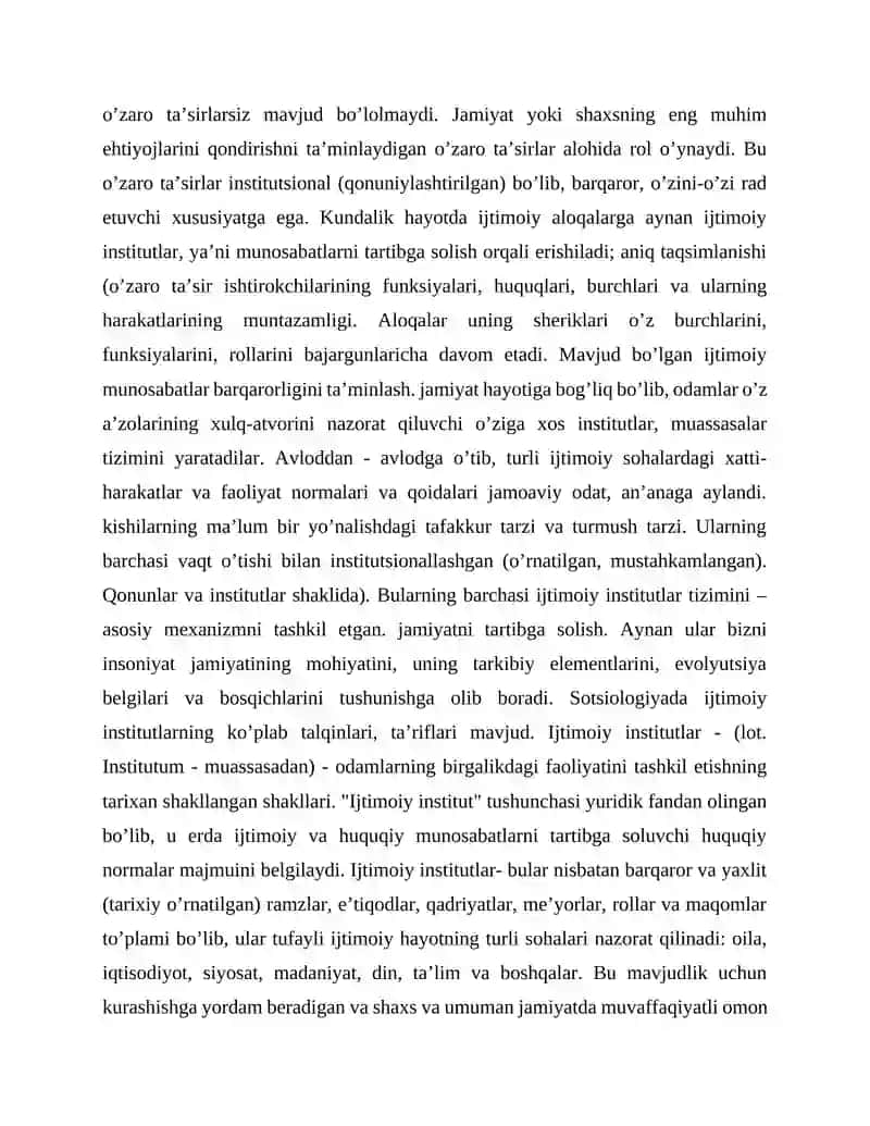 Ijtimoiy institutlar sotsial-psixologik tavsifi 2