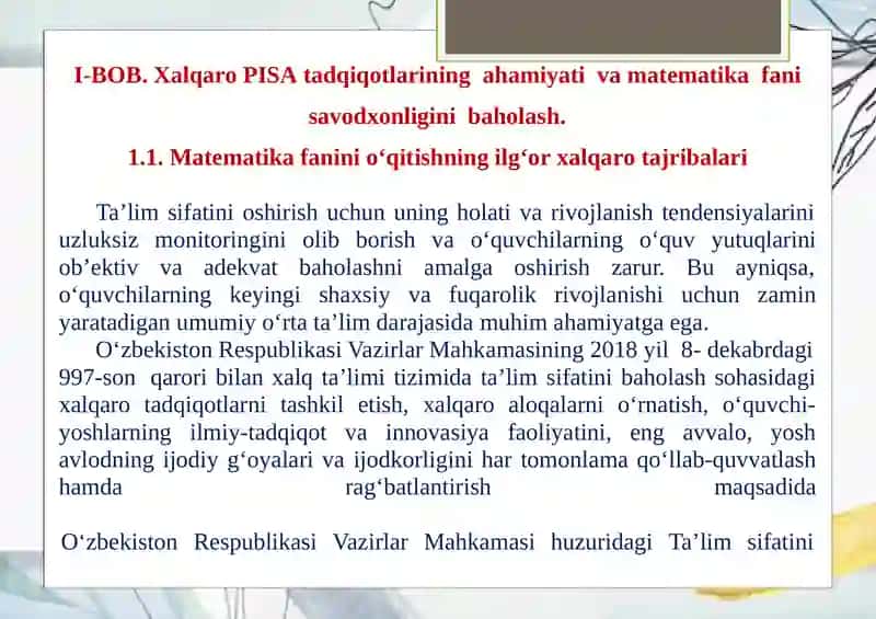 MATEMATIKA FANINI O‘QITISHDA ZAMONAVIY YONDASHUVLAR 2