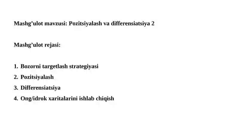 Principles of Marketing 2