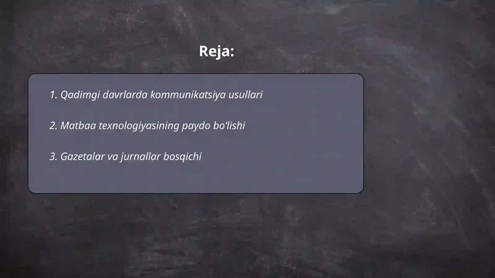 Media vositalarining rivojlanish bosqichi 2