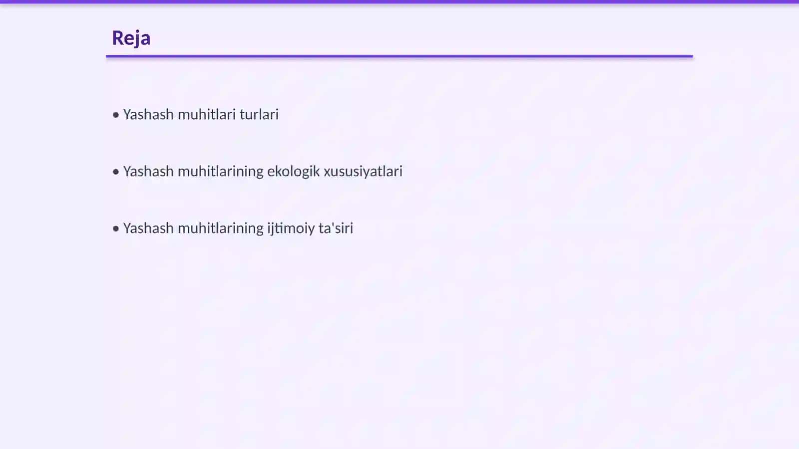 Yashash muhitlari va ularning xususiyatlari 2