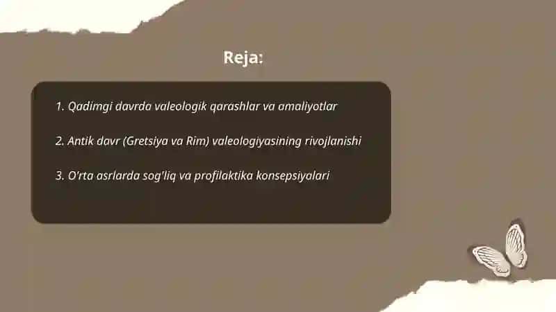 Valeologiya fanining tarixi rivojlanish bosqichlari 2