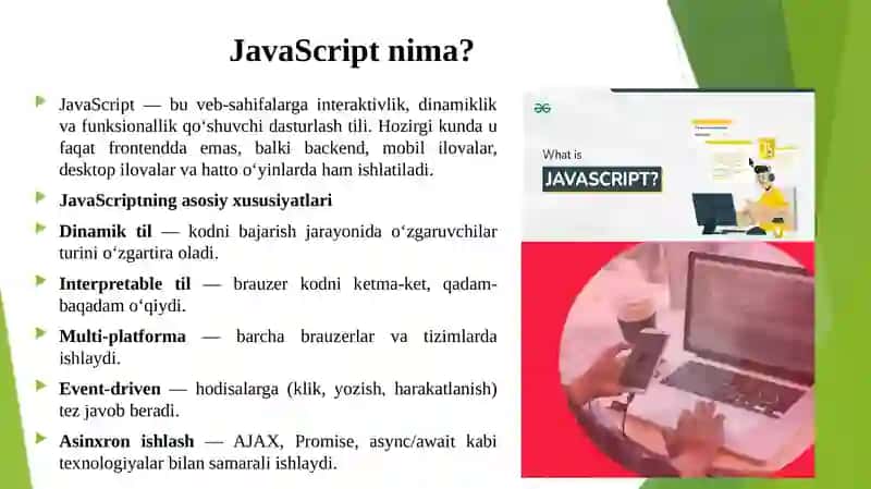 javascriptga kirish 2