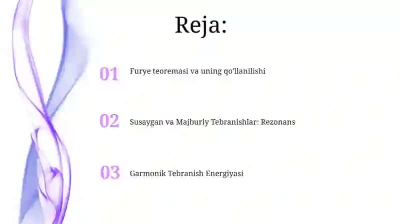 Garmonik tebranish energiyasi 2