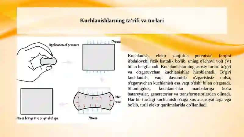 Ko'ndalang kesimda kuchlanishlar 2