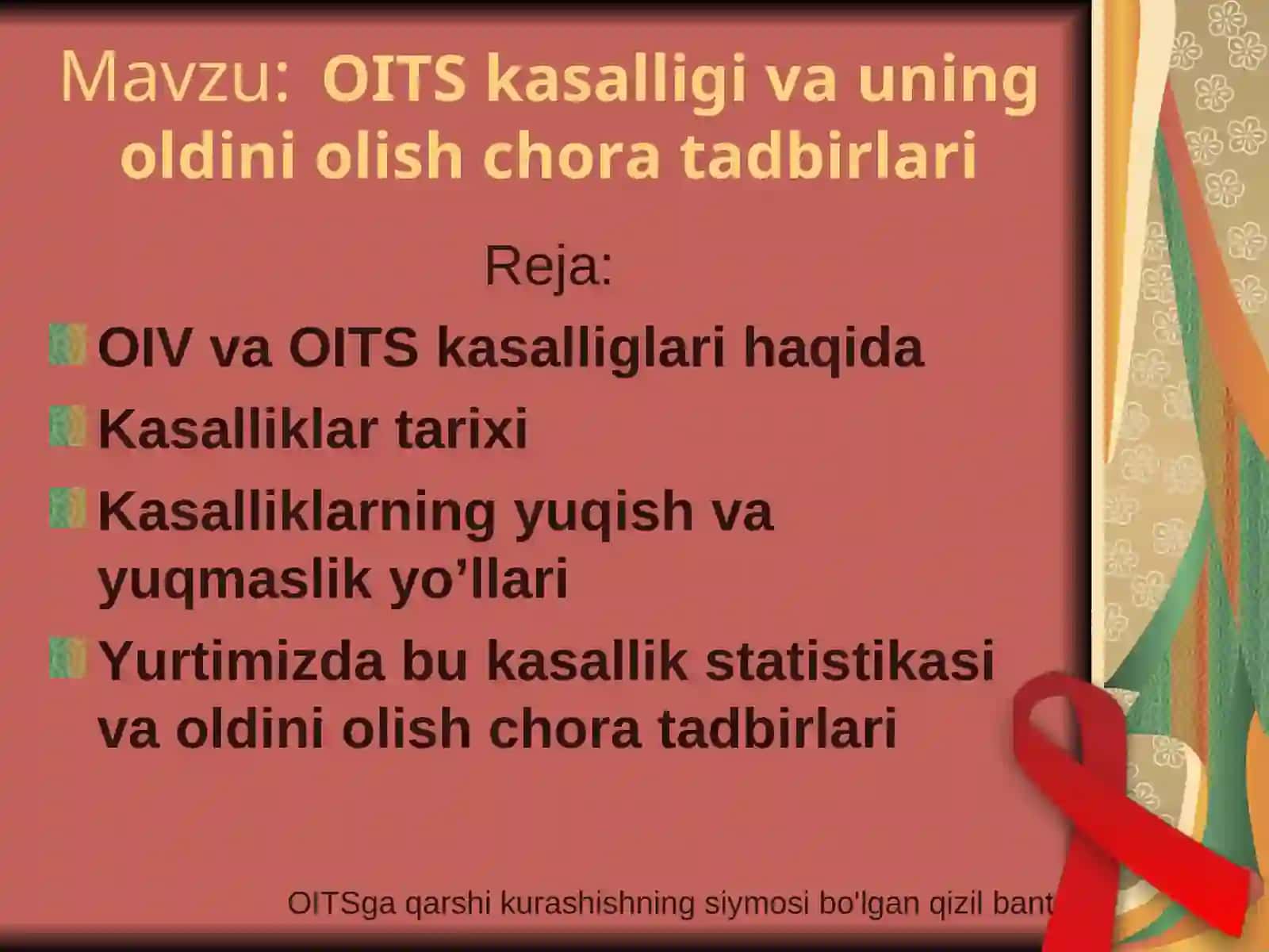 OITS kasalligi va uning oldini olish chora tadbirlari 2
