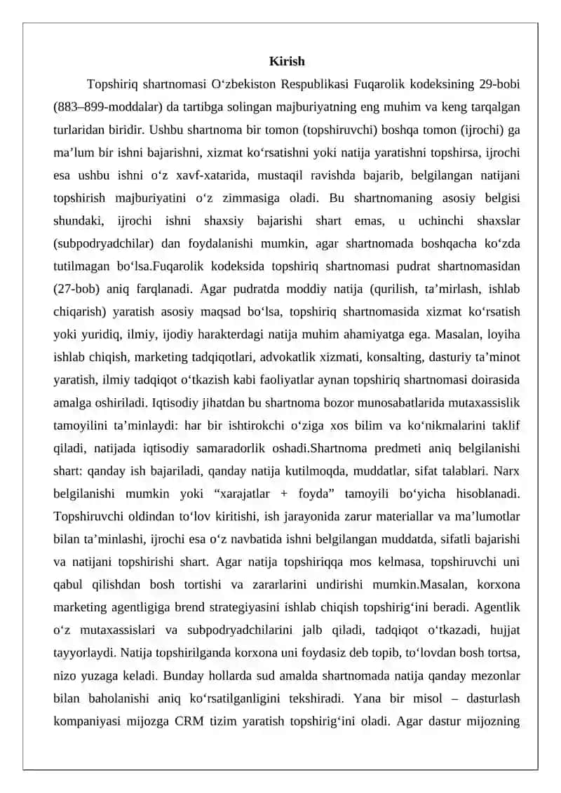 Topshiriq shartnomasi 2