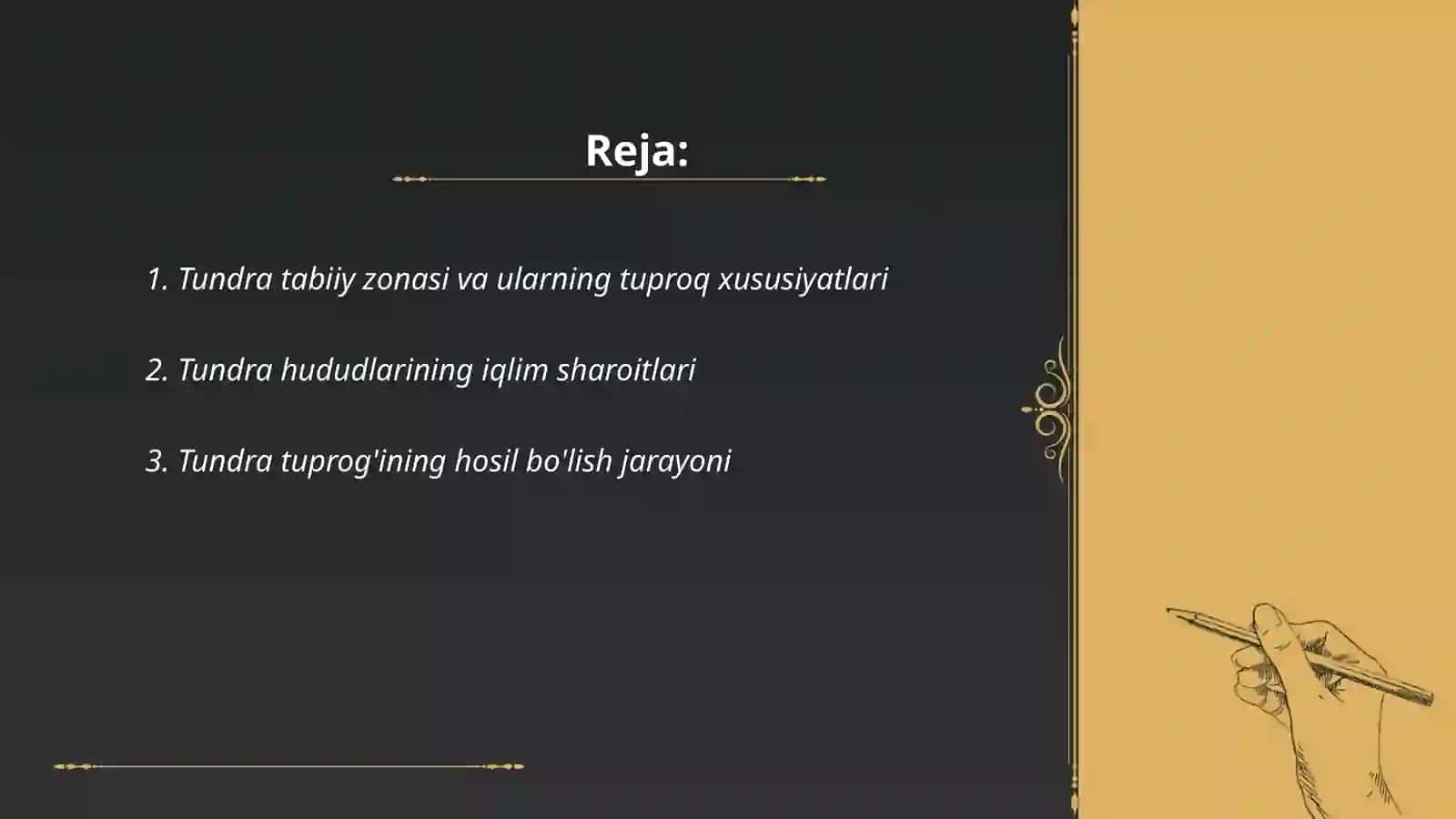 Tundra tabiat zonasi tuproqlarining tarqalish areallari 2