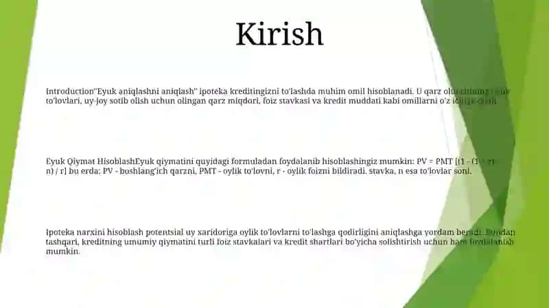 Eyuk Qiymatini Hisoblash 2