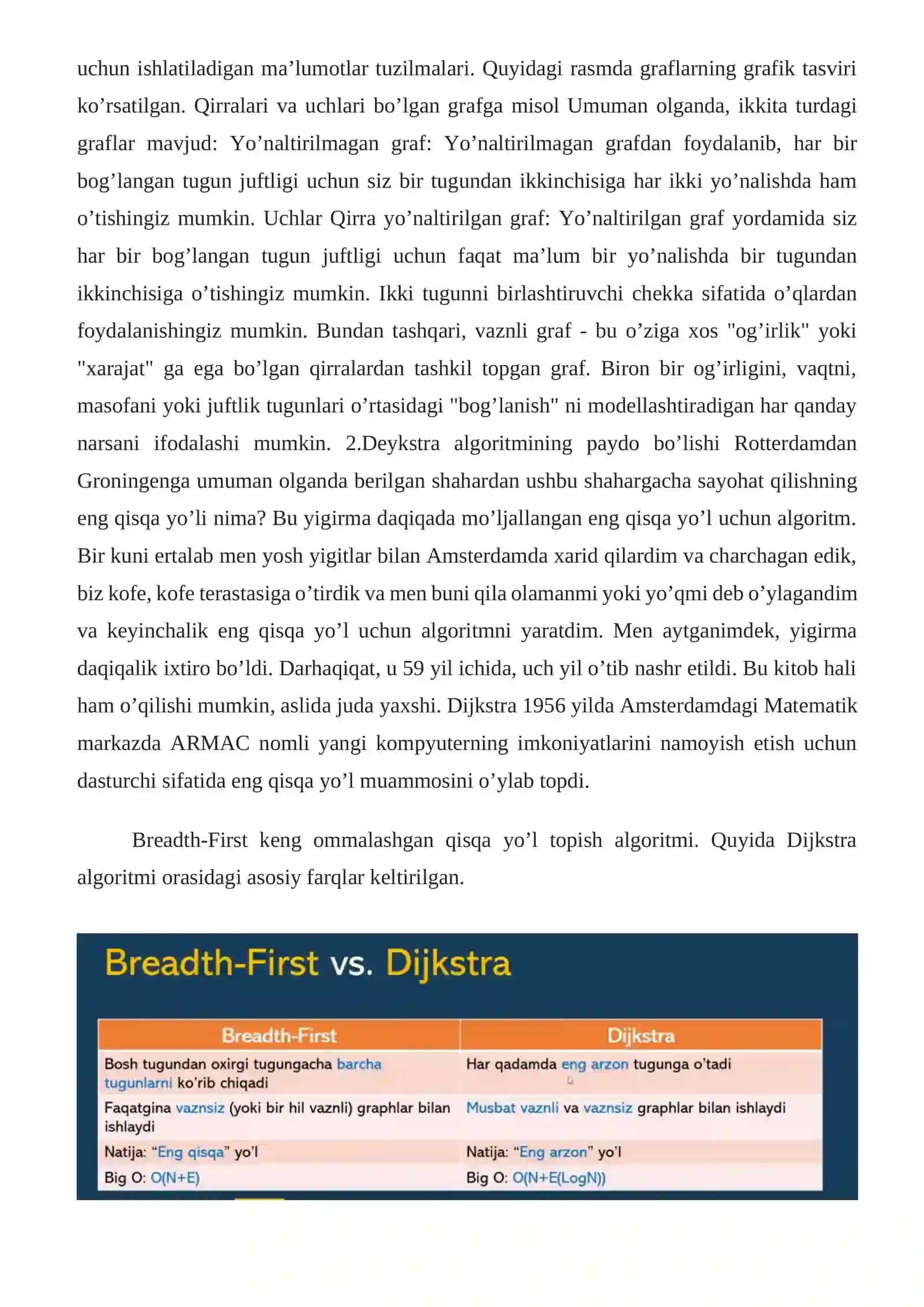 Deykstra algoritmi va uni amalda qoʼllanishi 2