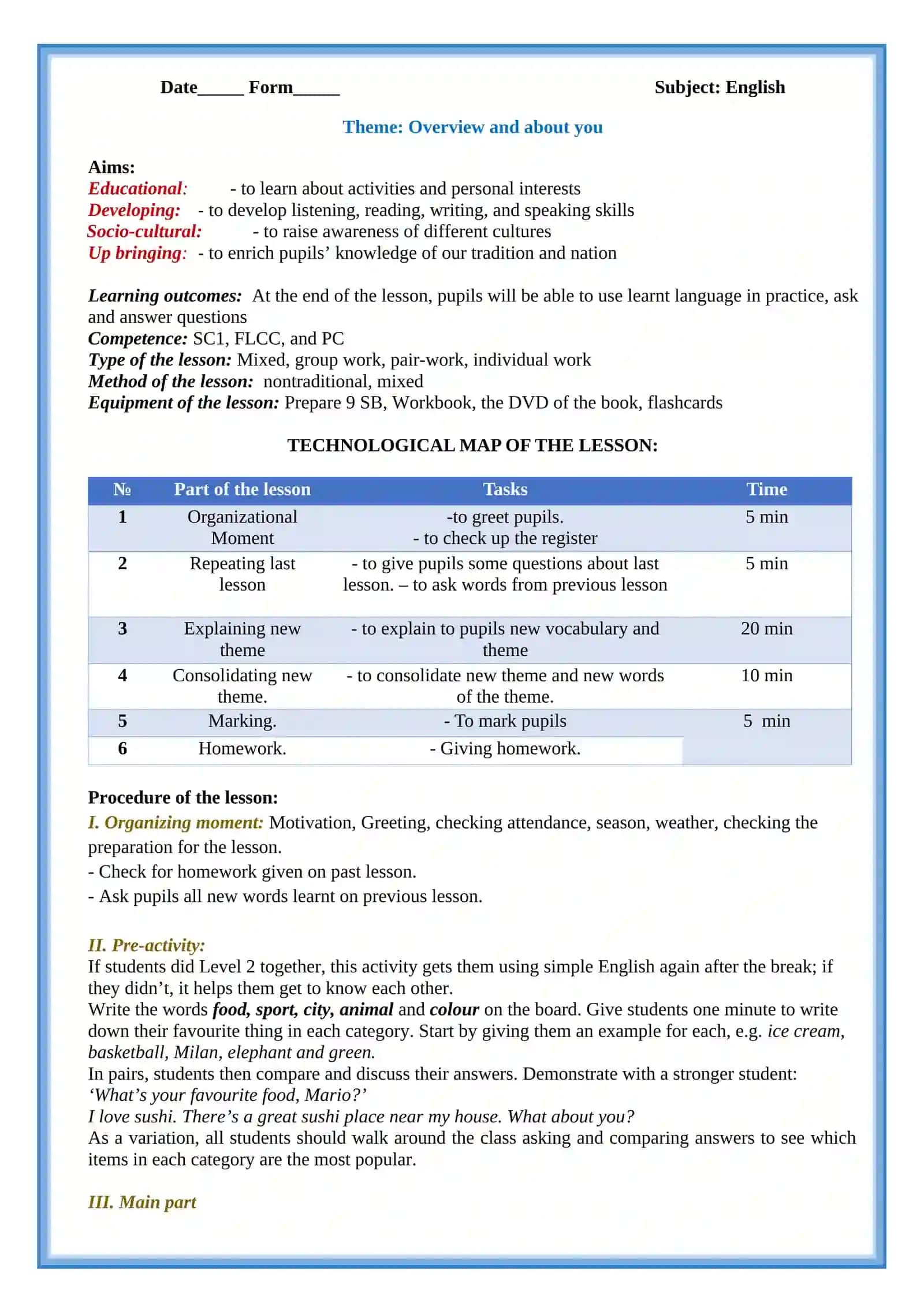 Unit 1. Lesson 1 Overview and about you 2