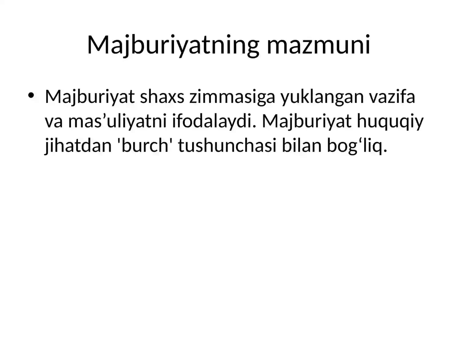 Majburiyat tushunchasi 2