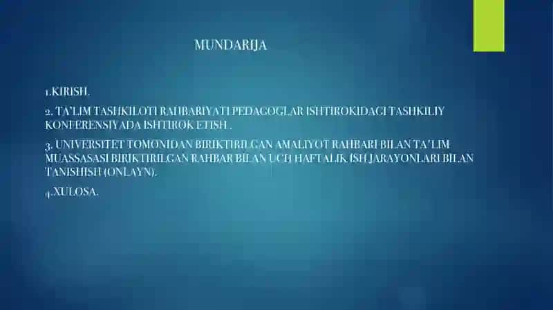 Pedagogika va Psixologiya Yo'nalish Hisoboti 2