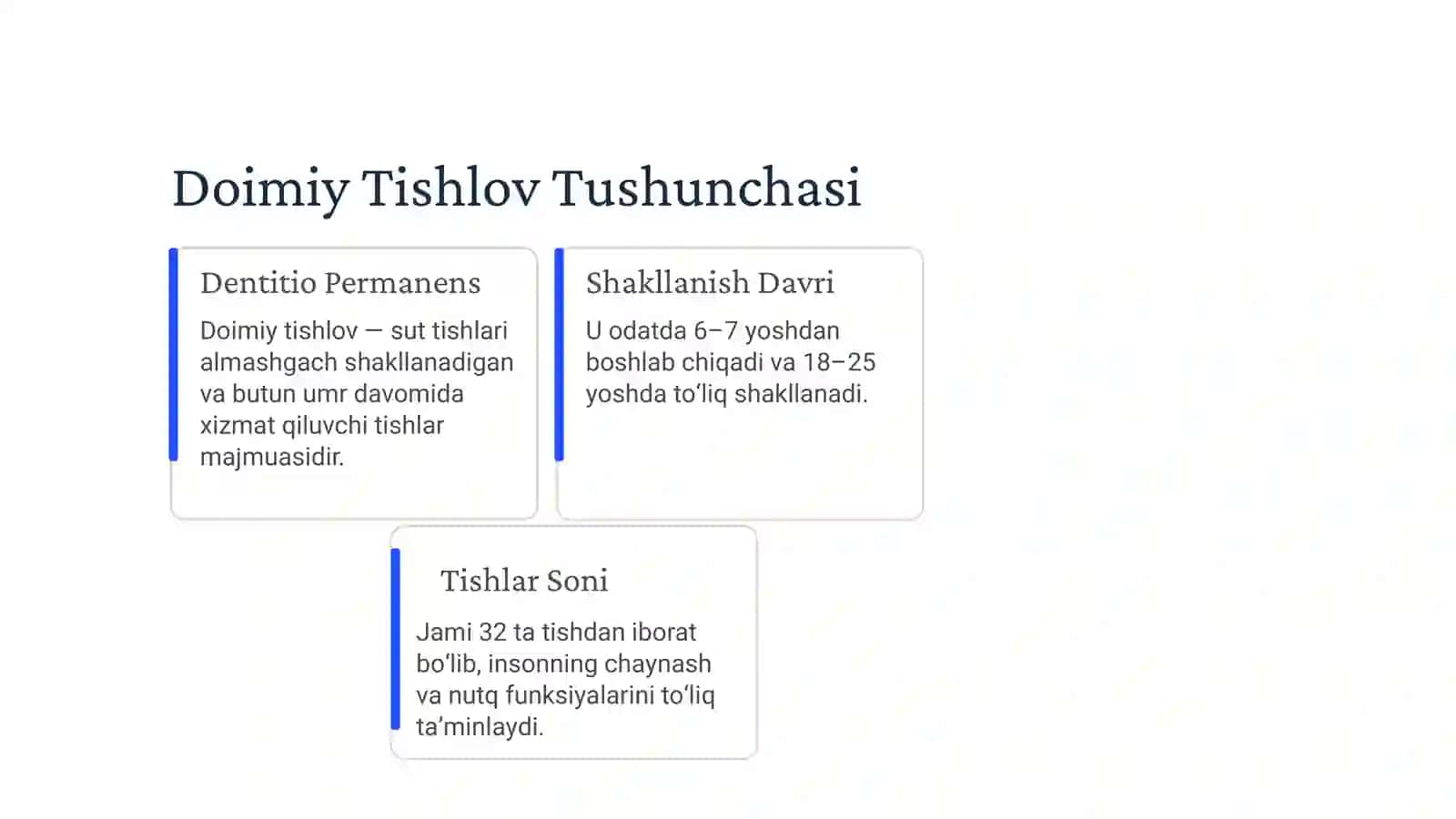 Doimiy Tishlov Anatomiyasi: Old Tishlarning Ahamiyati 2