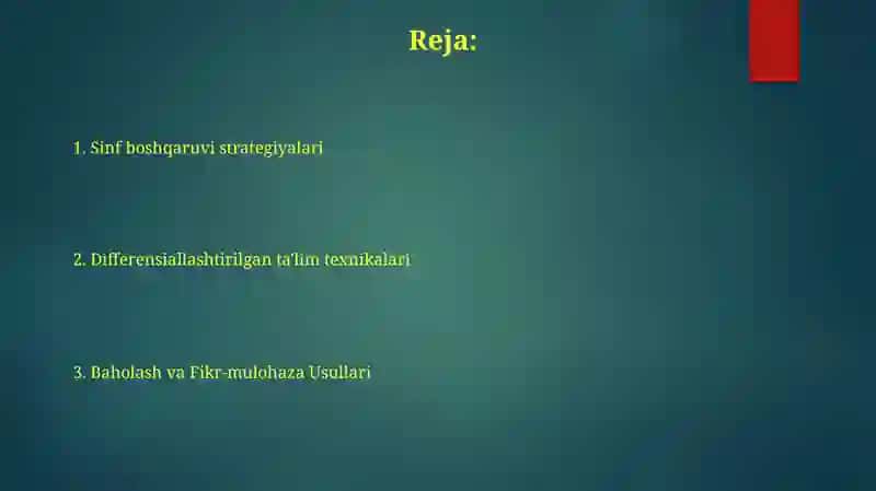 O'qituvchining pedagogik mahorati 2
