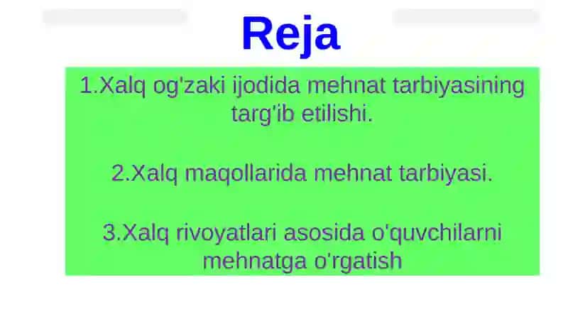 Xalq Og'zaki Ijodida Mehnat Tarbiyasi 2