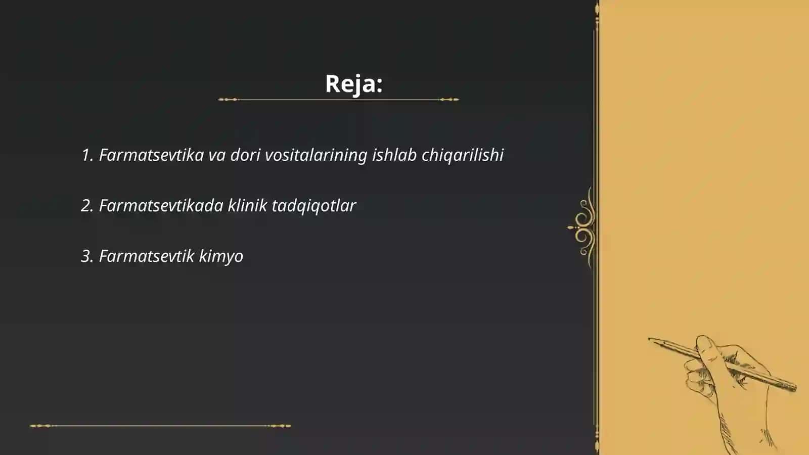 Farmatsevtika va dori vositalarining ishlab chiqarilishi 2