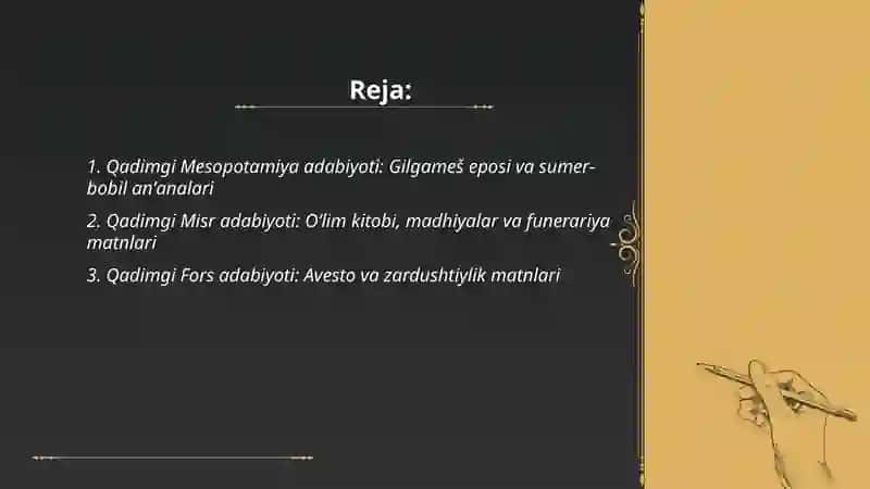 Qadimgi Sharq adabiyoti 2
