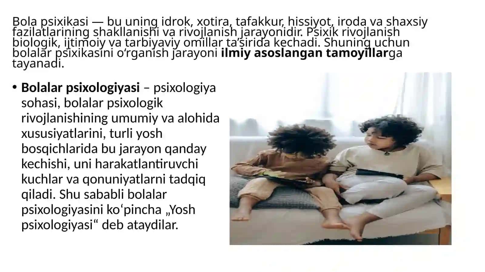 Bolalar psixikasini o‘rganish tamoyillari 2