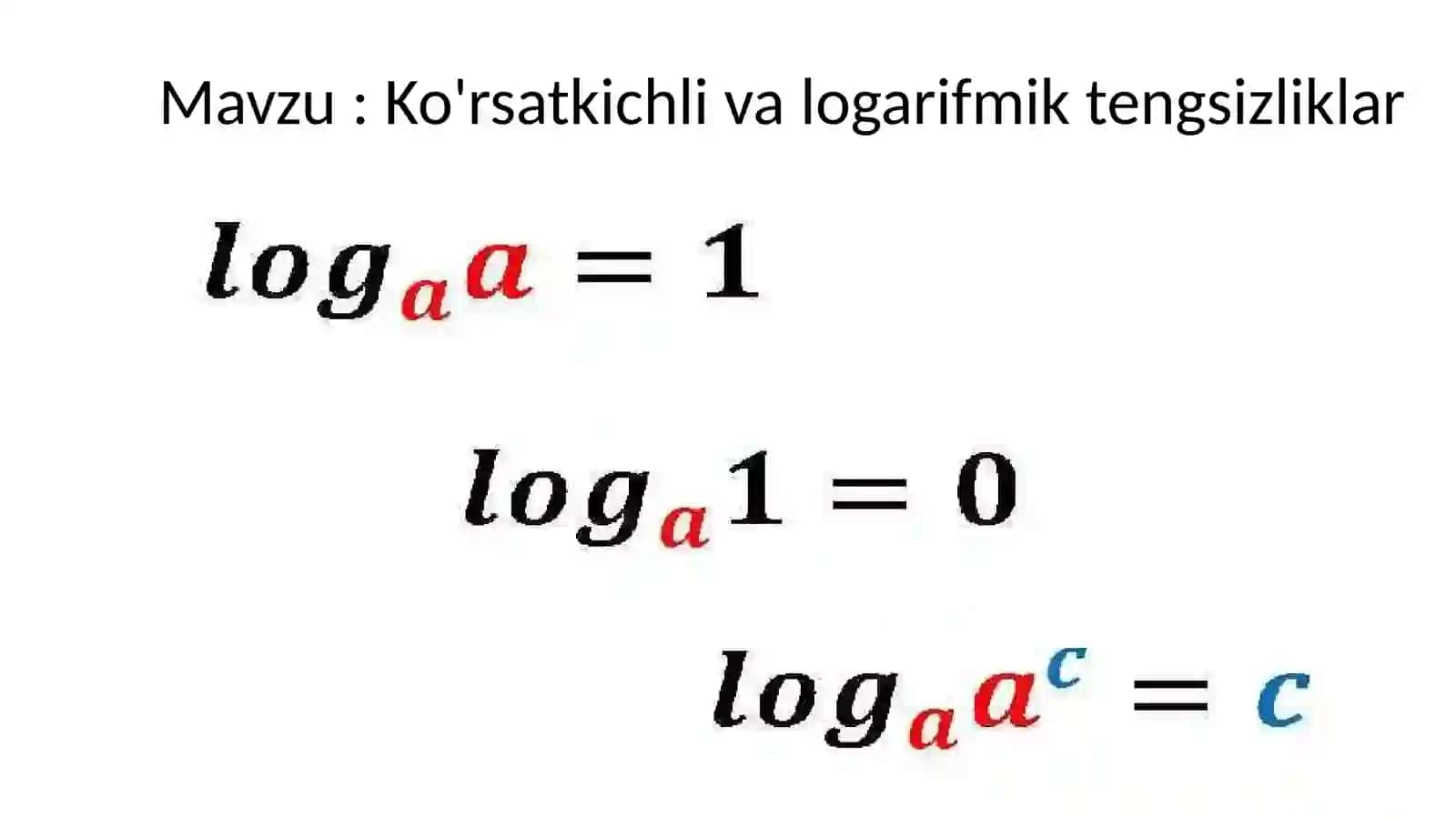 Ko'rsatkichli va logarifmik tengsizliklar 2
