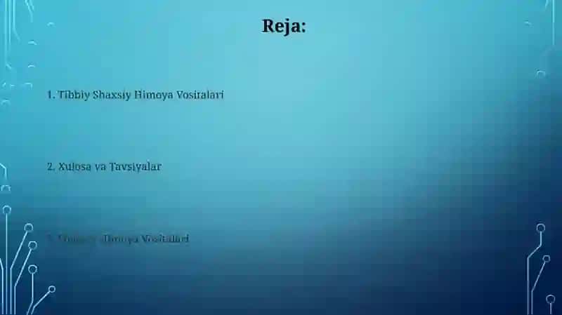 Tibbiy Shaxsiy Himoya Vositalari 2