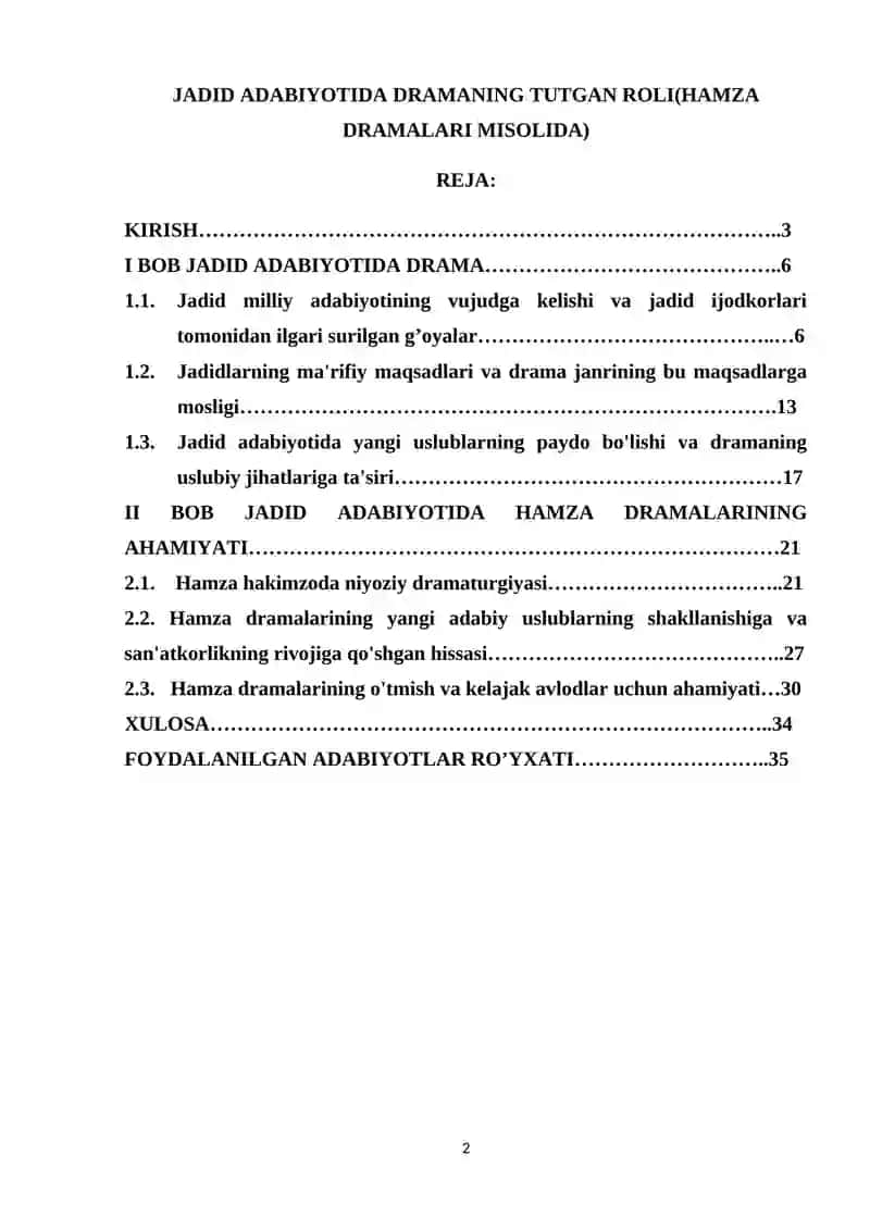 Jadid adabiyotida dramaning tutgan roli(hamza dramalari misolida) 2
