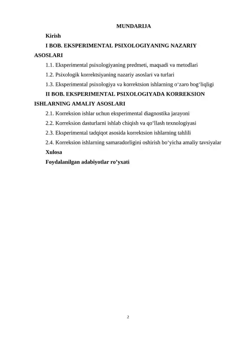 Ekspremental psixologiyada korreksion ishlar 2