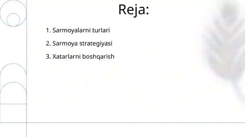 Investitsiyalar 2